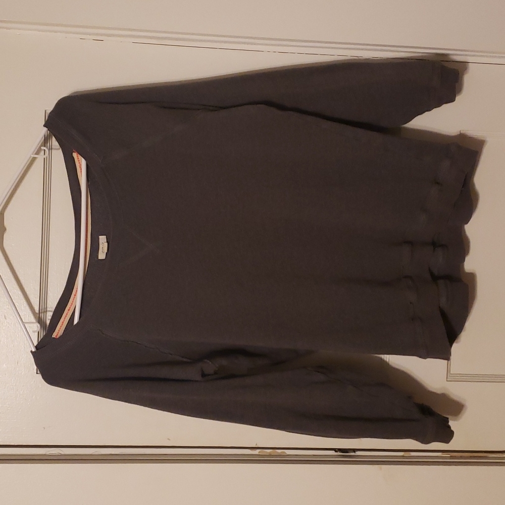 XS Aerie Oversized Lounge Sweater in Dark Gray.